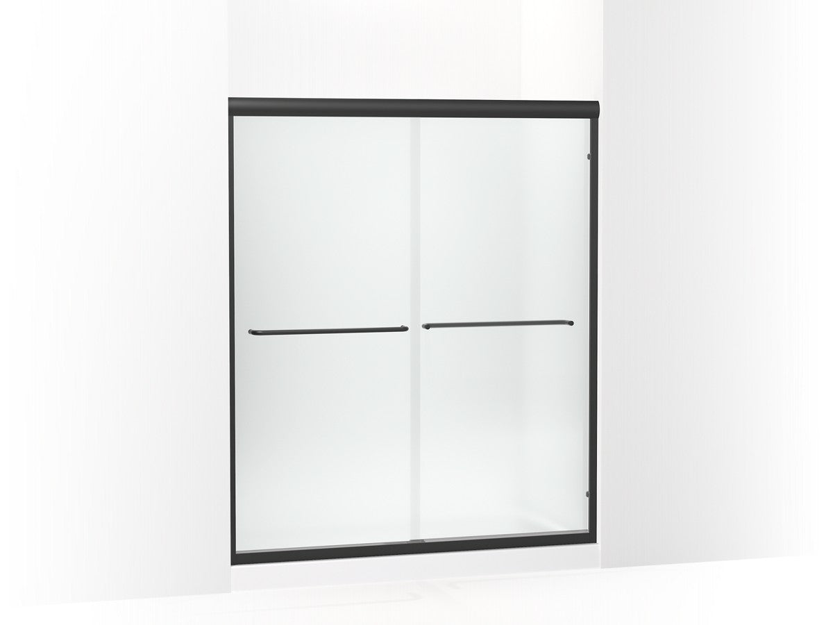 Sterling Finesse Frameless sliding shower door 54-5/8"–59-5/8" W x 69-3/4" H - Matte Black