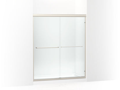 Sterling 5475-59 Finesse Frameless Sliding Shower Door 54-5/8"–59-5/8" W x 69-3/4" H, Nickel