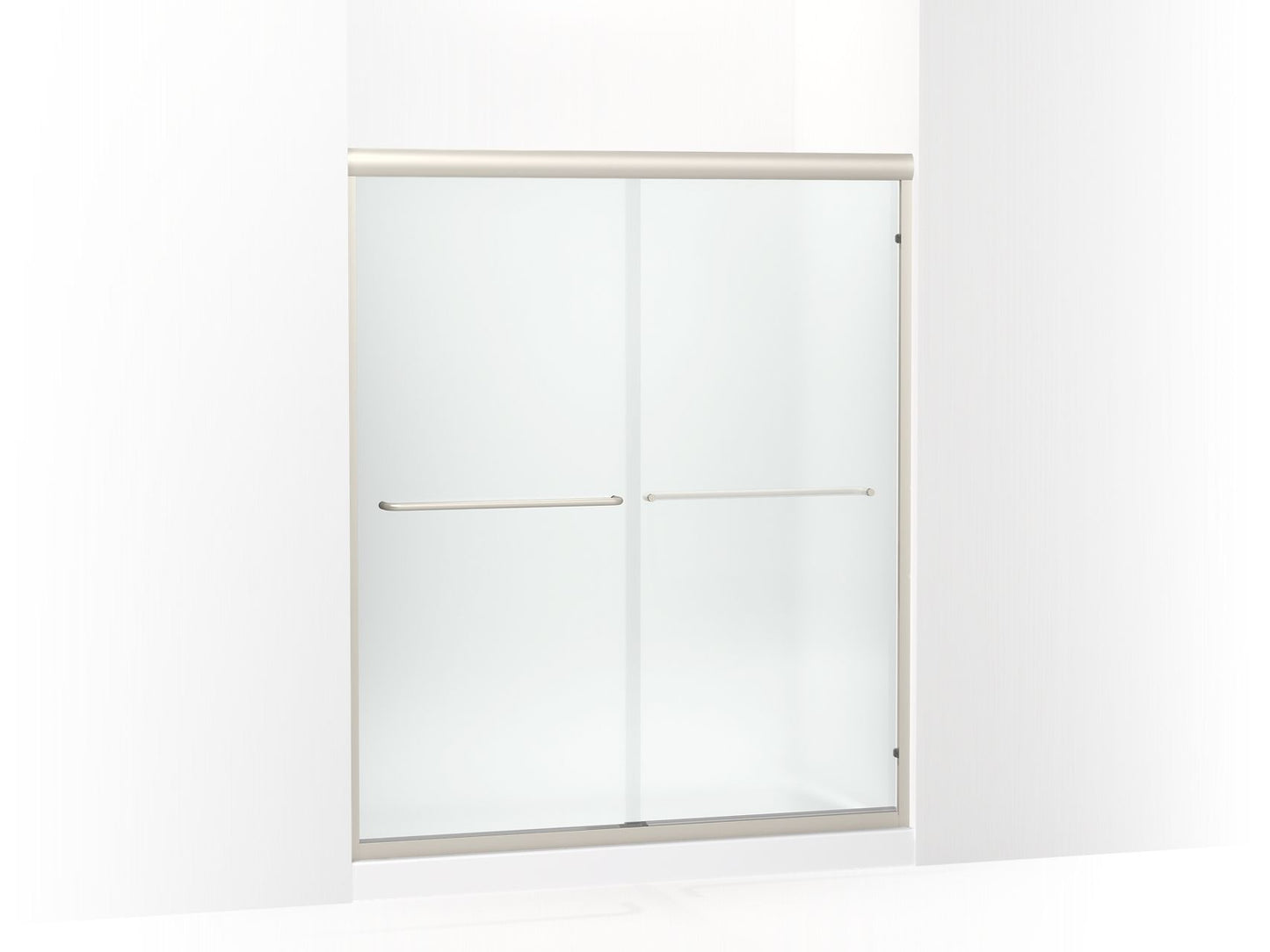 Sterling 5475-59 Finesse Frameless Sliding Shower Door 54-5/8"–59-5/8" W x 69-3/4" H, Nickel