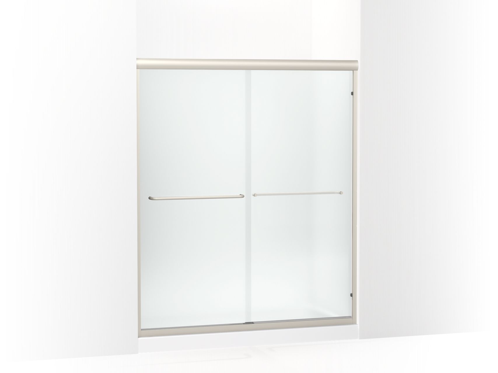 Sterling 5475-59 Finesse Frameless Sliding Shower Door 54-5/8"–59-5/8" W x 69-3/4" H, Nickel