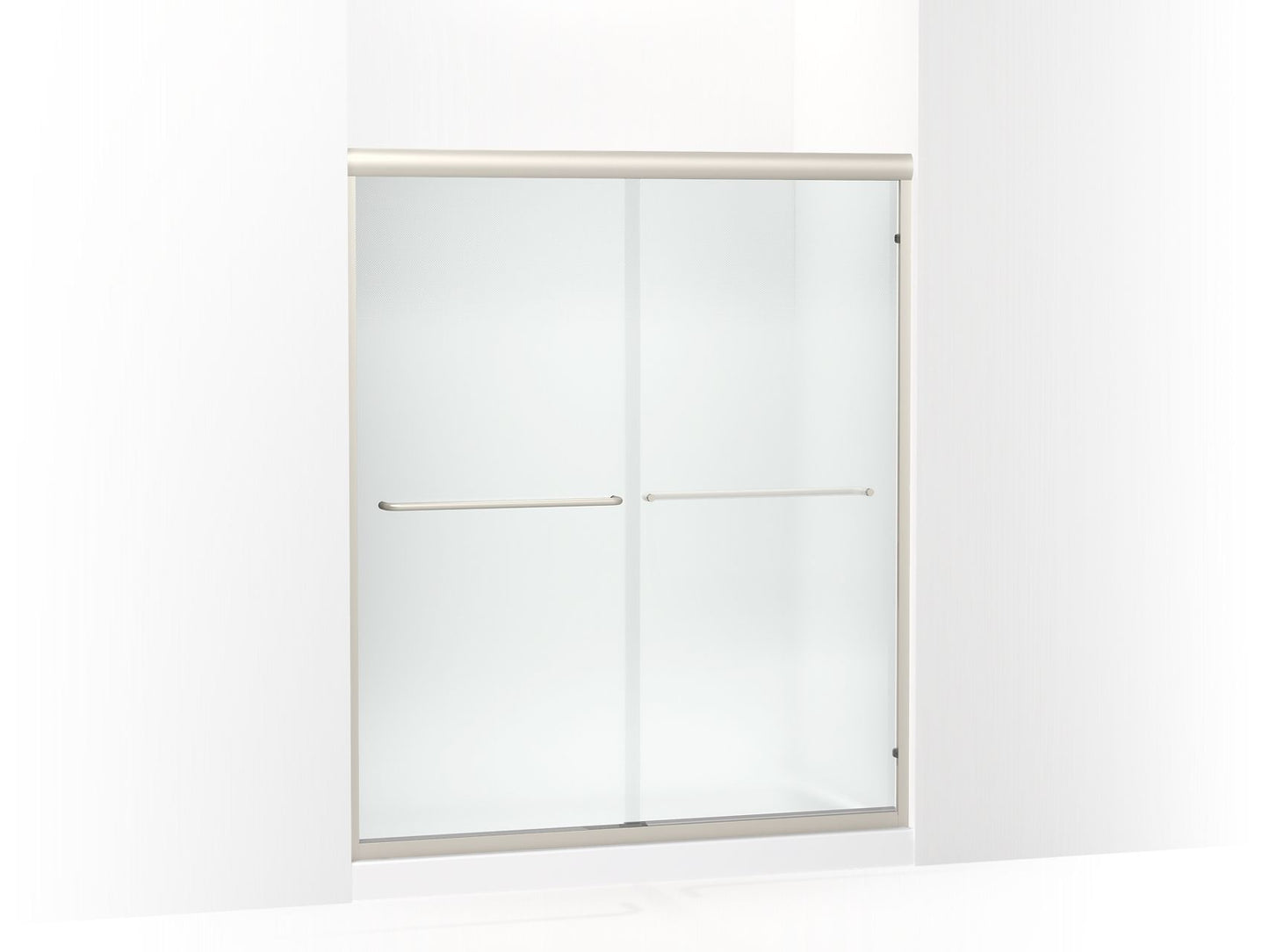 Sterling 5475-59 Finesse Frameless Sliding Shower Door 54-5/8"–59-5/8" W x 69-3/4" H, Nickel