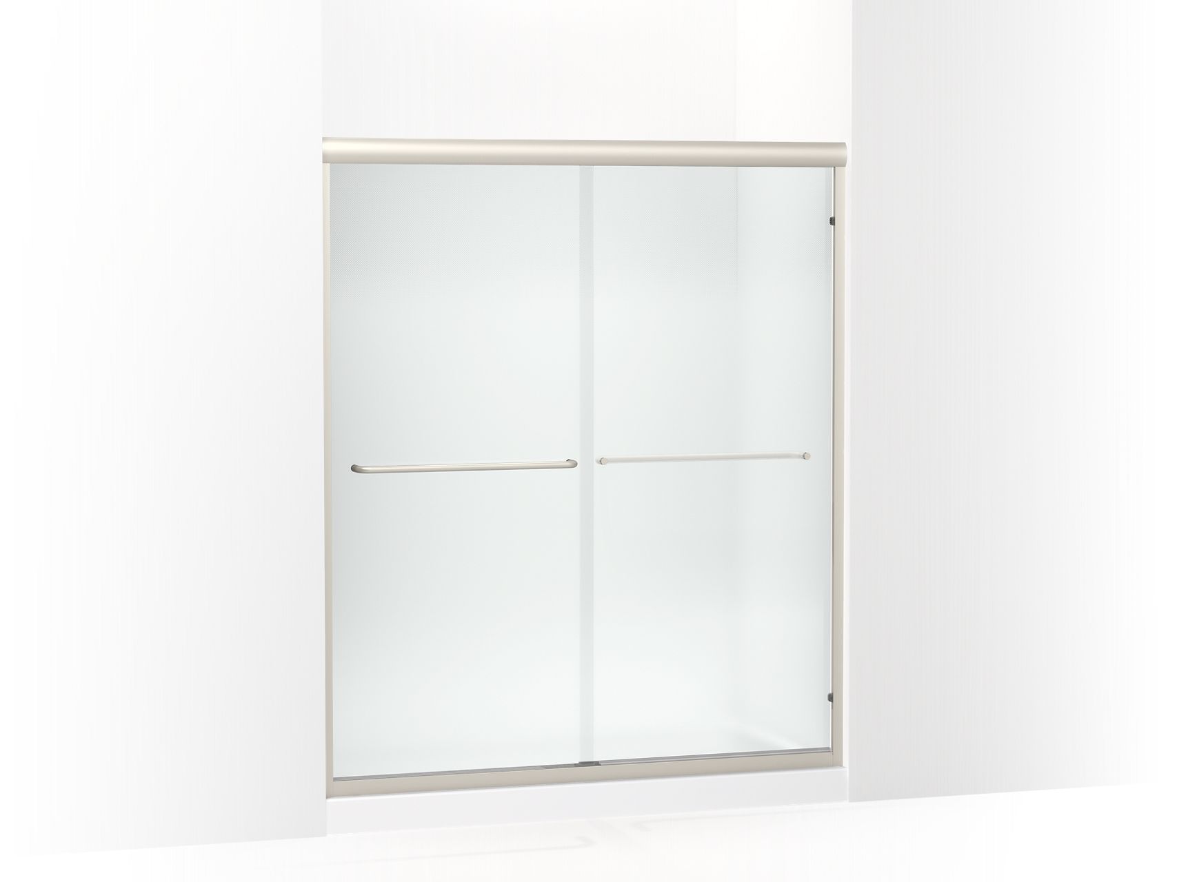 Sterling 5475-59 Finesse Frameless Sliding Shower Door 54-5/8"–59-5/8" W x 69-3/4" H, Nickel