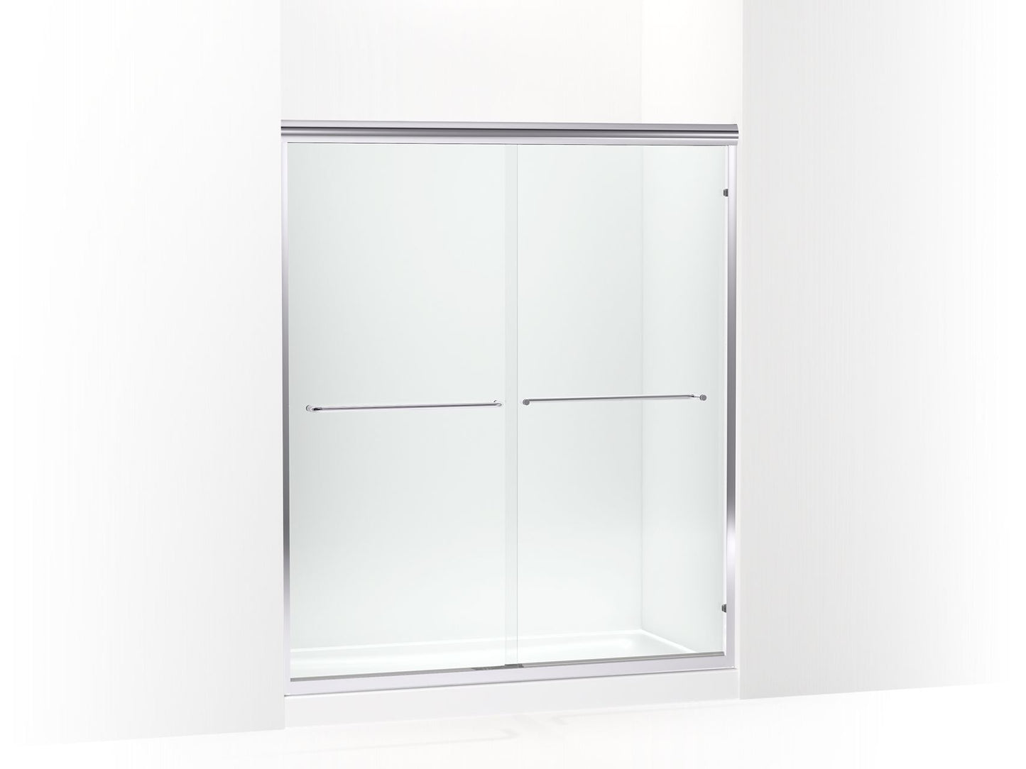 Sterling 5475-59 Finesse Frameless Sliding Shower Door 54-5/8"–59-5/8" W x 69-3/4" H, Silver
