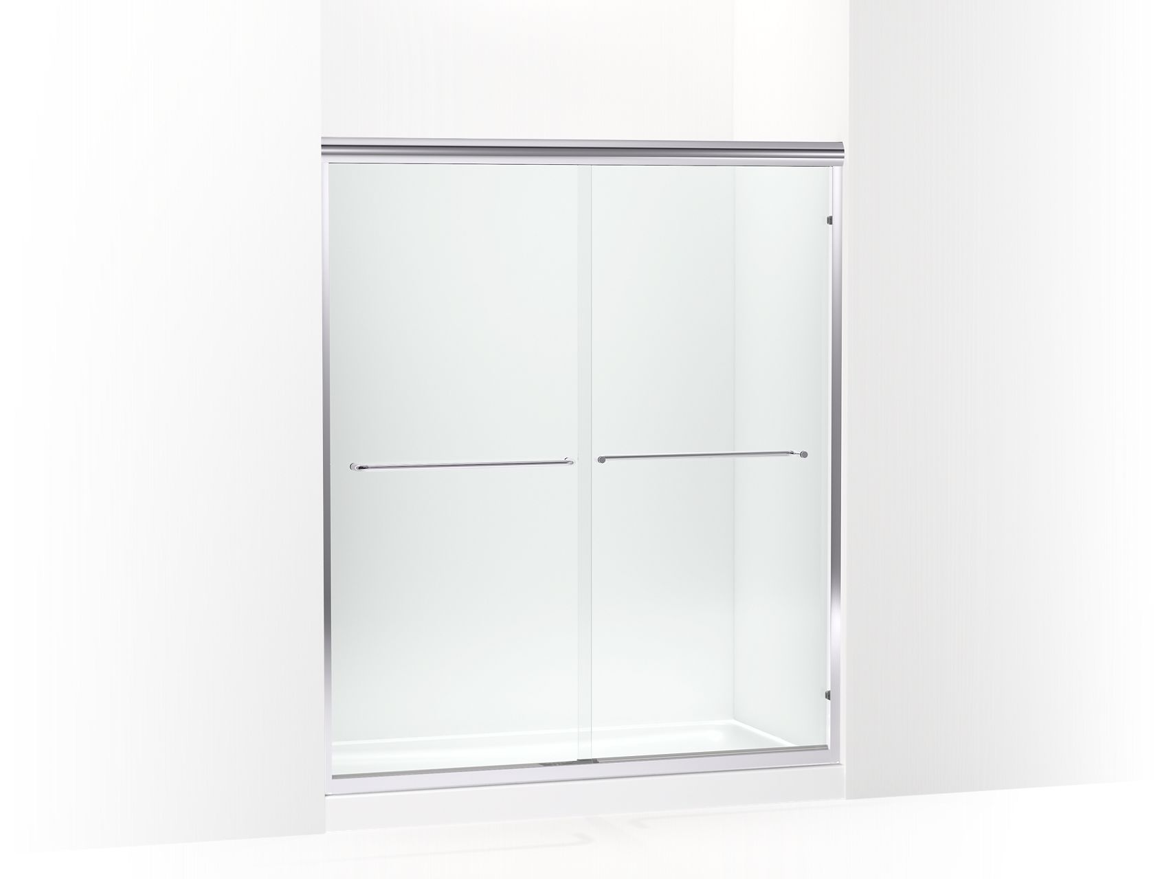 Sterling 5475-59 Finesse Frameless Sliding Shower Door 54-5/8"–59-5/8" W x 69-3/4" H, Silver