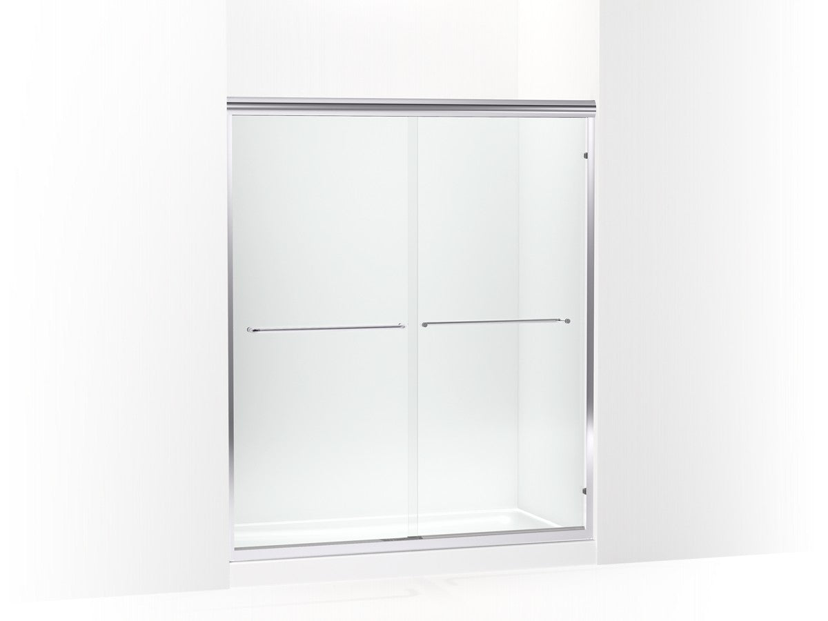 Sterling Finesse Frameless sliding shower door 54-5/8"–59-5/8" W x 69-3/4" H - Silver