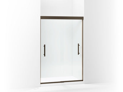 Sterling 547808-48 Finesse Peak Frameless Sliding Shower Door 44-5/8"–47-5/8" W x 70-1/16" H, Deep Bronze - 3/4 view of produ