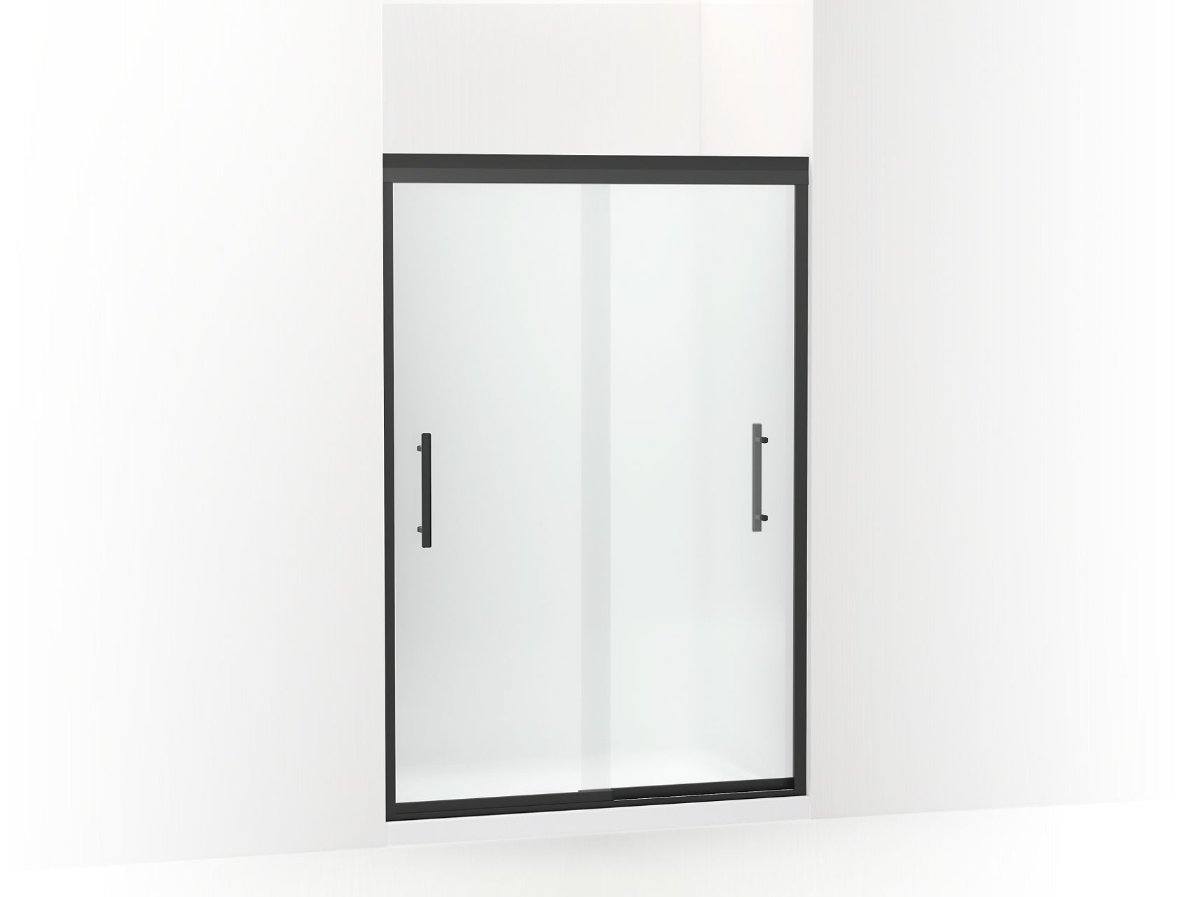 Sterling 547808-48 Finesse Peak Frameless Sliding Shower Door 44-5/8"–47-5/8" W x 70-1/16" H, Matte Black