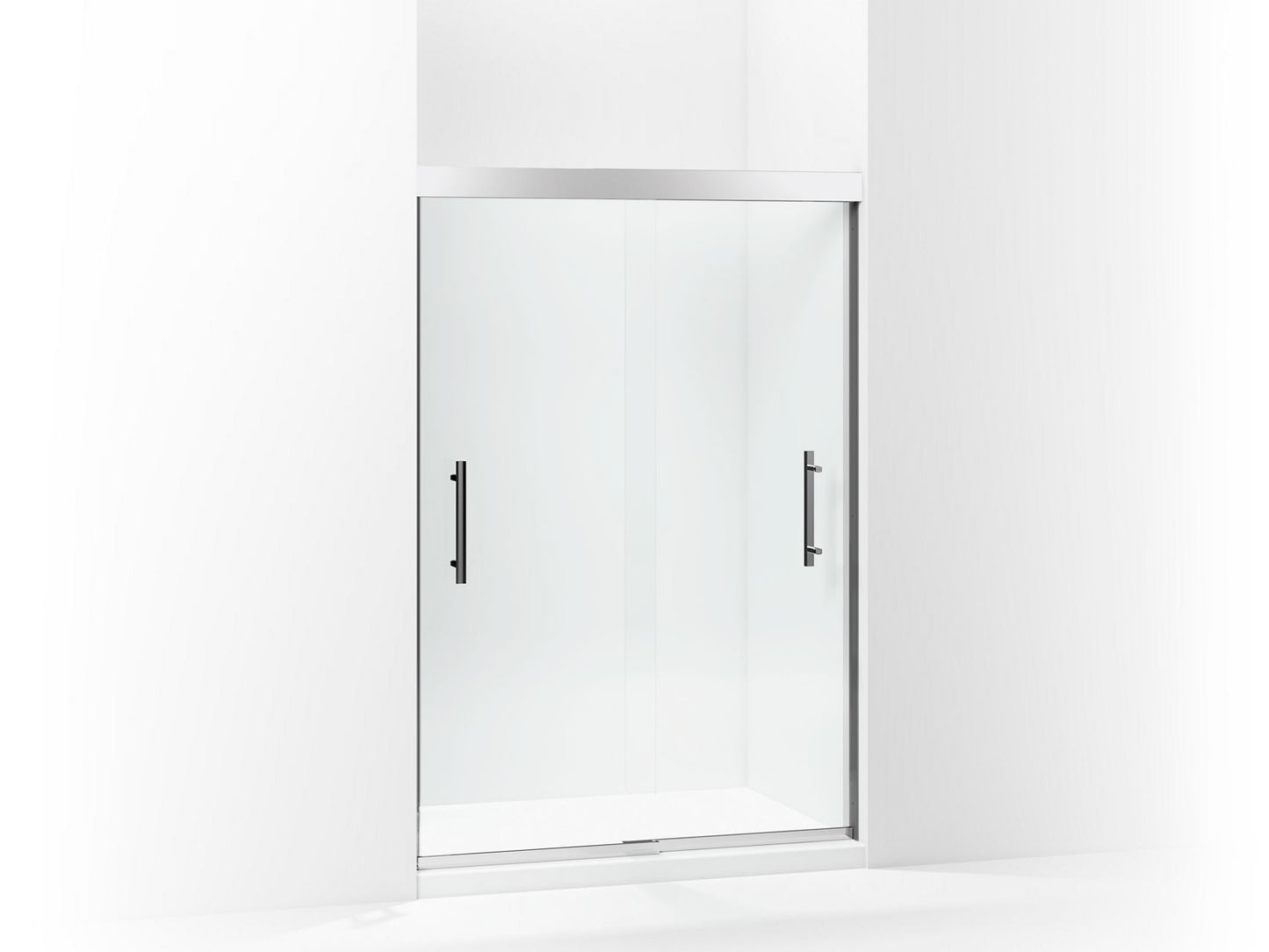 Sterling 547808-48 Finesse Peak Frameless Sliding Shower Door 44-5/8"–47-5/8" W x 70-1/16" H, Silver
