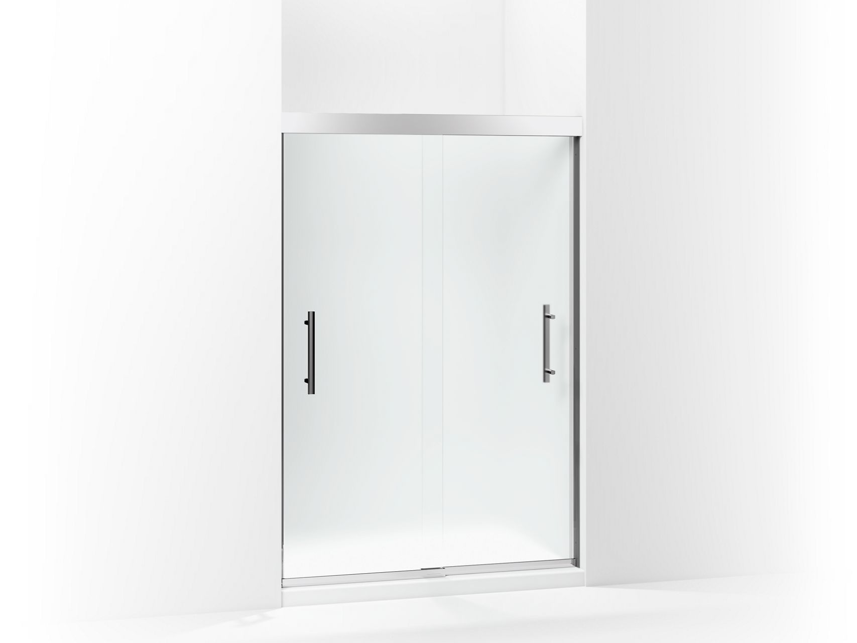 Sterling 547808-48 Finesse Peak Frameless Sliding Shower Door 44-5/8"–47-5/8" W x 70-1/16" H, Silver - 3/4 view of product
