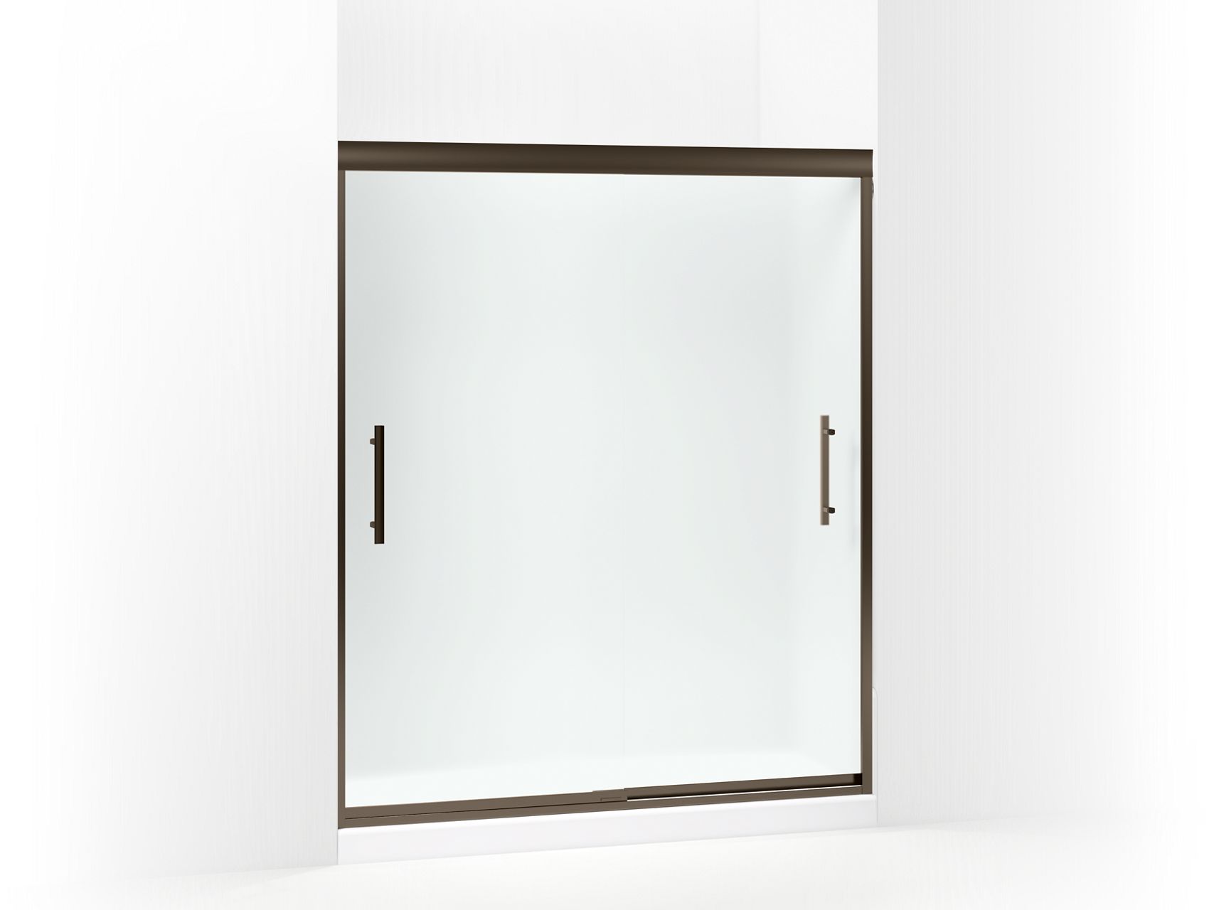 Sterling 547808-59 Finesse Peak Frameless Sliding Shower Door 56-5/8"–59-5/8" W x 70-1/16" H, Deep Bronze