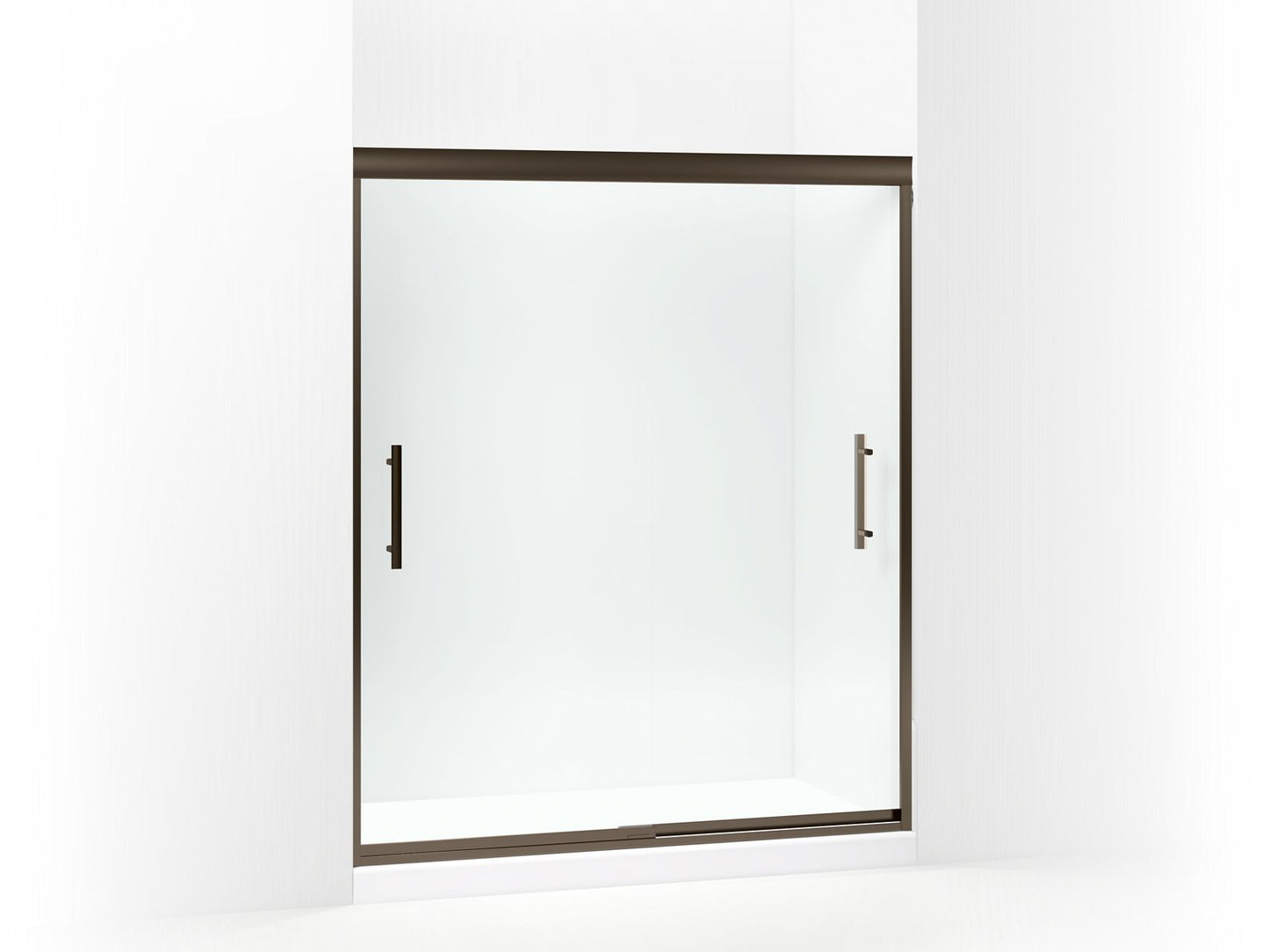 Sterling 547808-59 Finesse Peak Frameless Sliding Shower Door 56-5/8"–59-5/8" W x 70-1/16" H, Deep Bronze