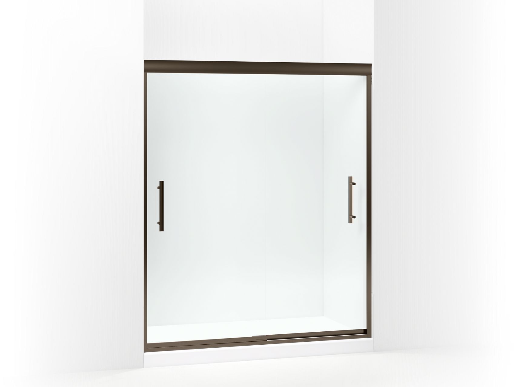 Sterling 547808-59 Finesse Peak Frameless Sliding Shower Door 56-5/8"–59-5/8" W x 70-1/16" H, Deep Bronze