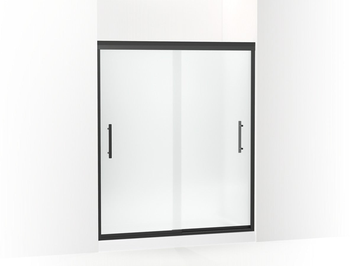 Sterling Finesse Peak Frameless sliding shower door 56-5/8"–59-5/8" W x 70-1/16" H - Matte Black
