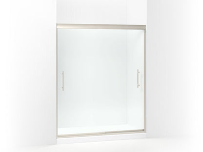 Sterling 547808-59 Finesse Peak Frameless Sliding Shower Door 56-5/8"–59-5/8" W x 70-1/16" H, Nickel