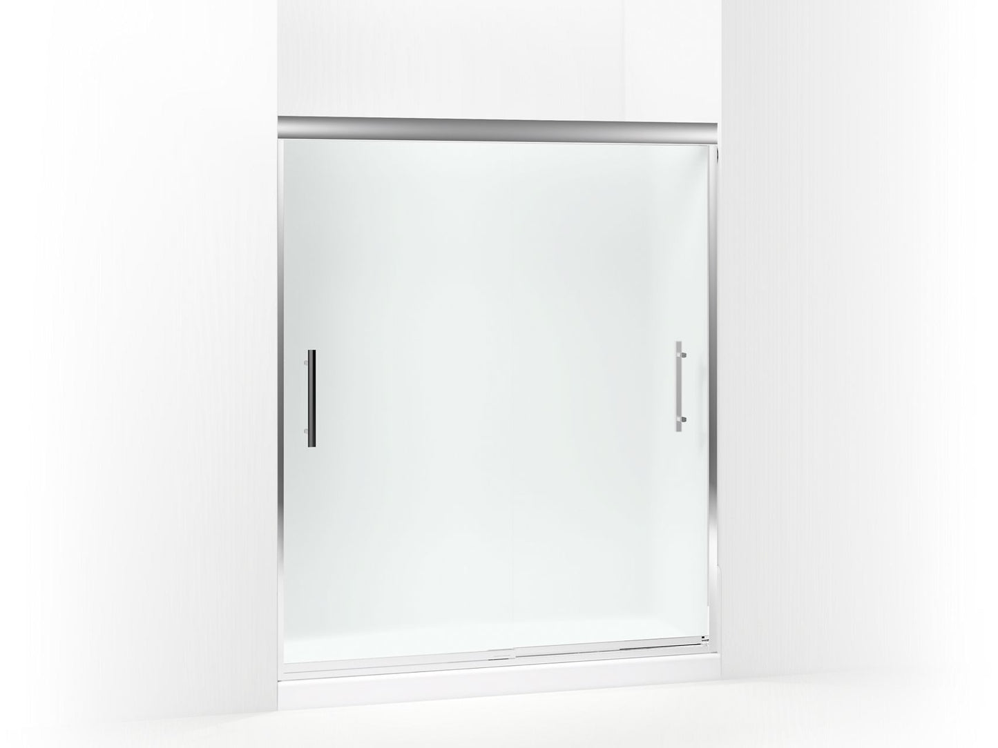 Sterling 547808-59 Finesse Peak Frameless Sliding Shower Door 56-5/8"–59-5/8" W x 70-1/16" H, Silver