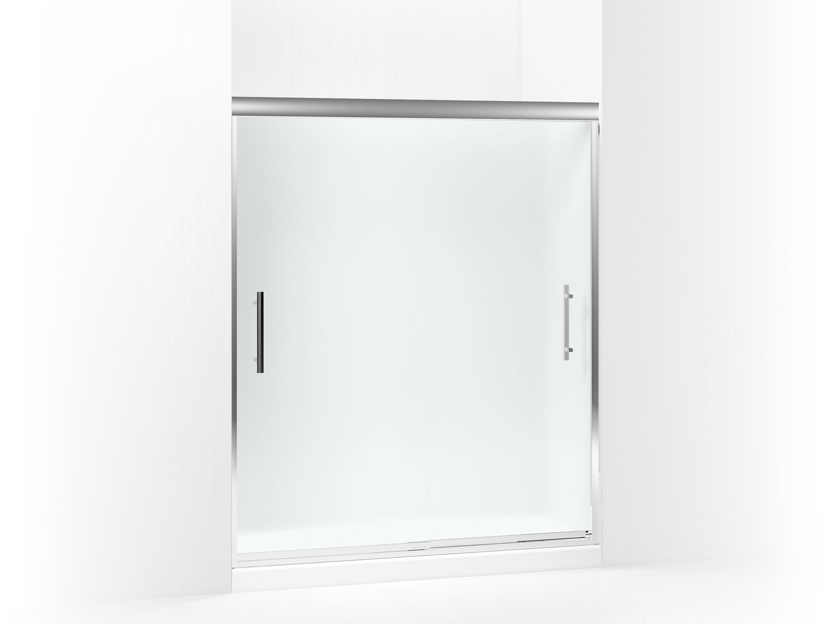 Sterling 547808-59 Finesse Peak Frameless Sliding Shower Door 56-5/8"–59-5/8" W x 70-1/16" H, Silver