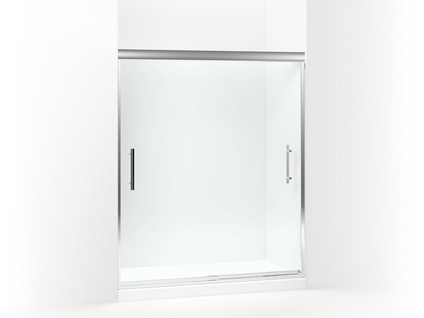 Sterling 547808-59 Finesse Peak Frameless Sliding Shower Door 56-5/8"–59-5/8" W x 70-1/16" H, Silver