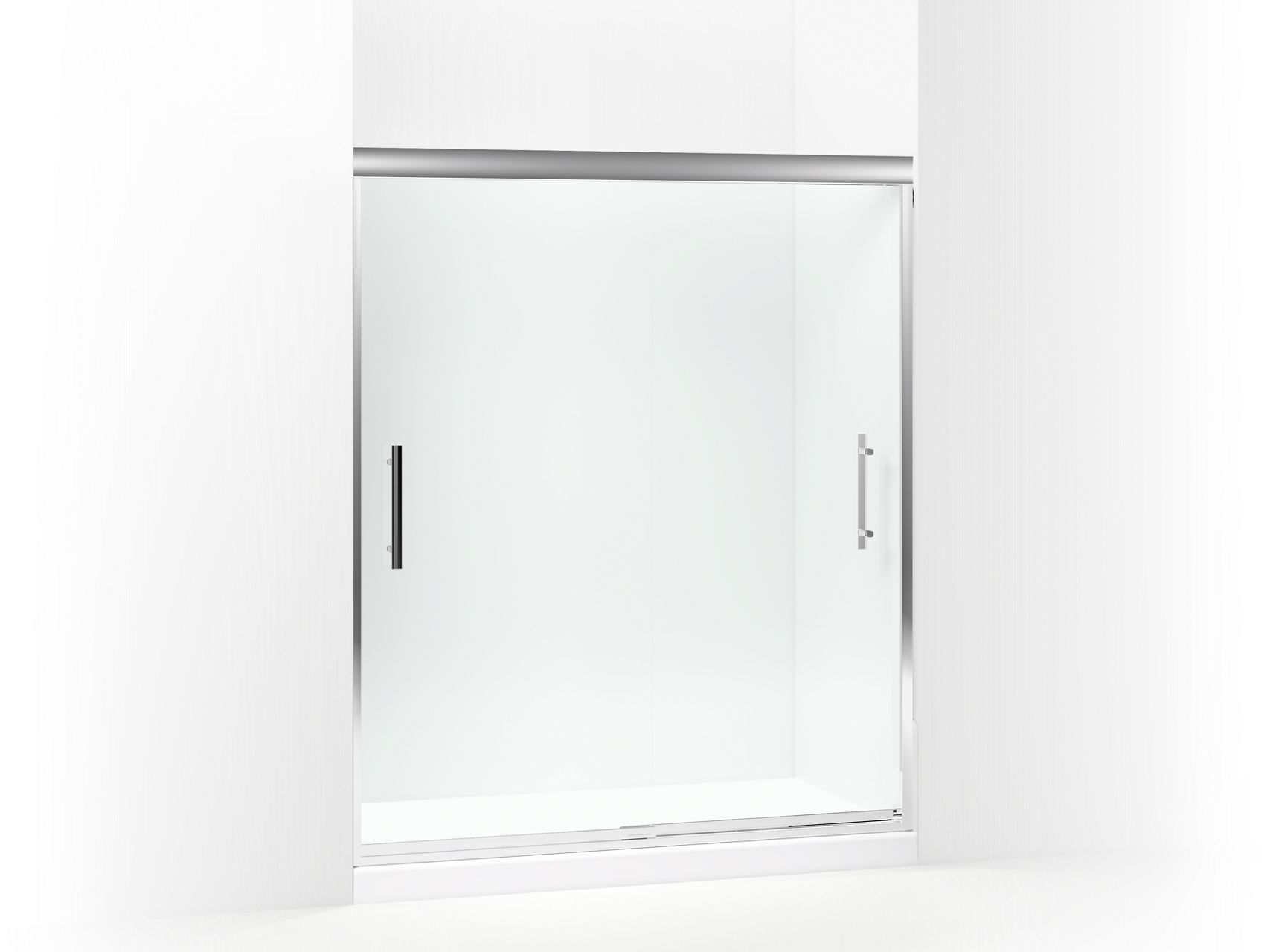 Sterling 547808-59 Finesse Peak Frameless Sliding Shower Door 56-5/8"–59-5/8" W x 70-1/16" H, Silver