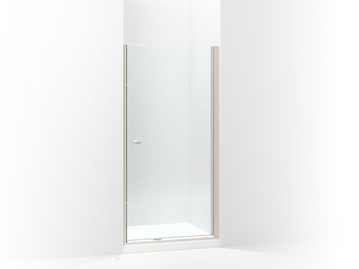 Sterling 5690-36 Finesse Headerless Frameless Pivot Shower Door 36" Max Opening x 67" H, Nickel