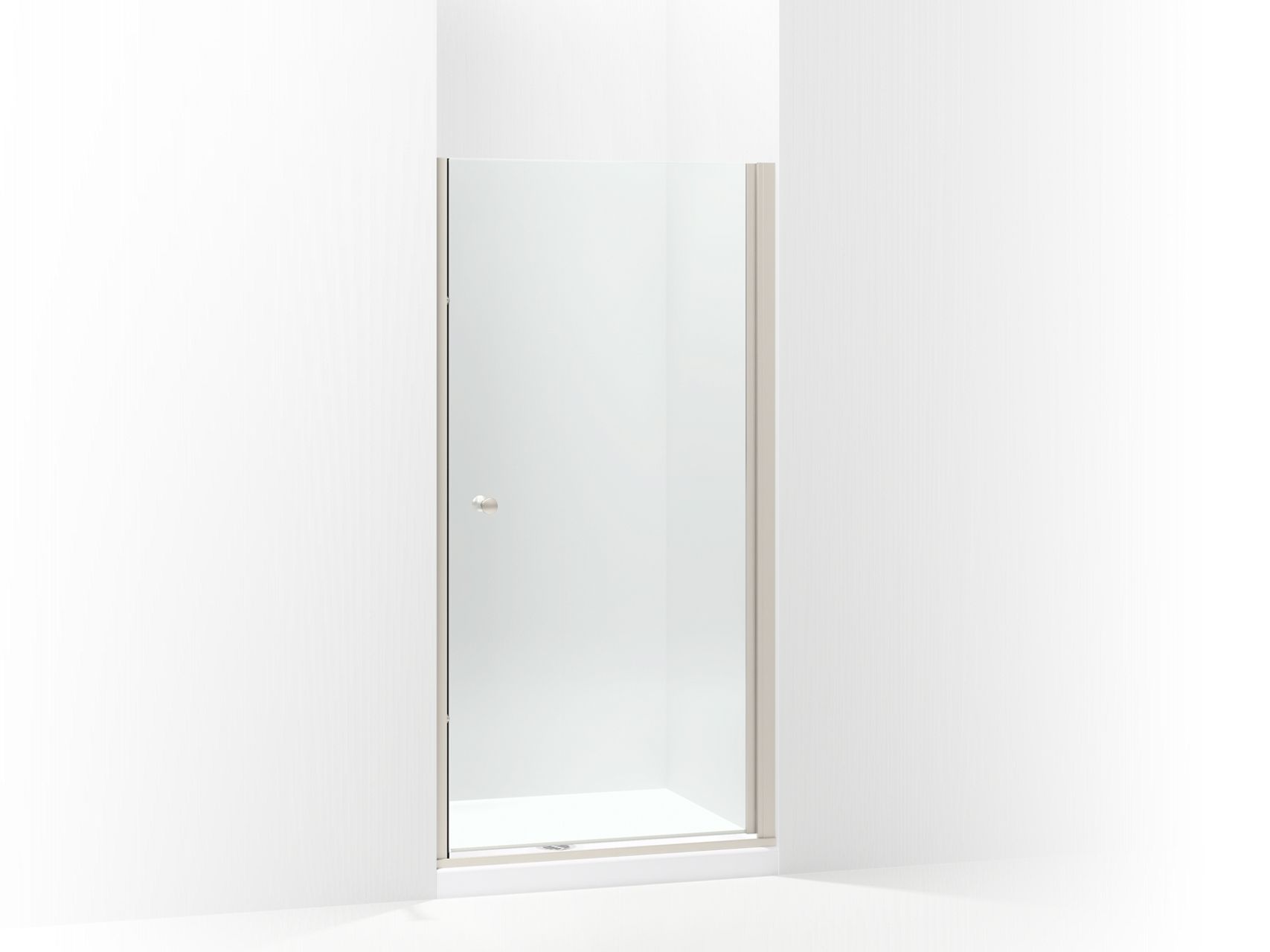 Sterling 5690-36 Finesse Headerless Frameless Pivot Shower Door 36" Max Opening x 67" H, Nickel