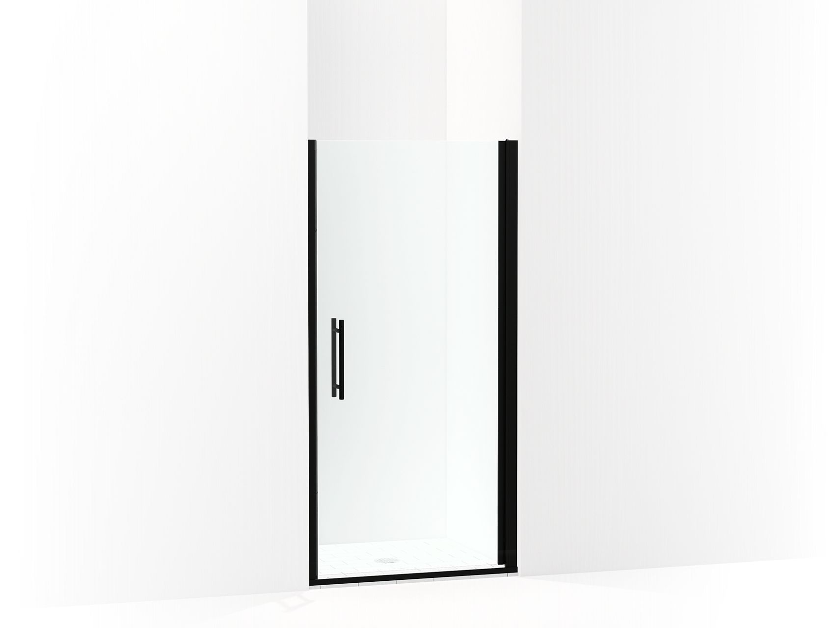 Sterling 5698-33 Finesse Headerless Frameless Pivot Shower Door 33" Max Opening x 67" H, Matte Black