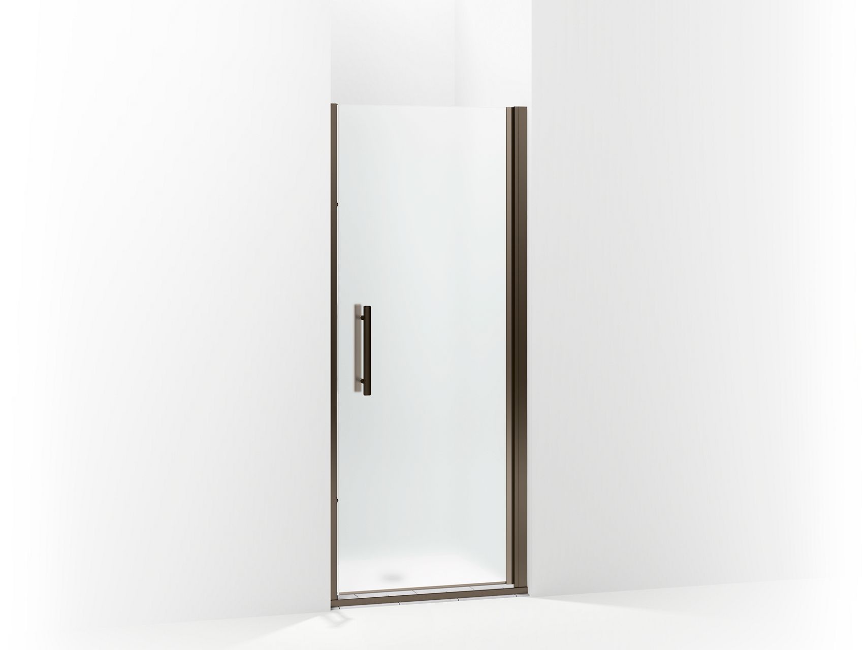 Sterling 5699-30 Finesse Peak Headerless Frameless Pivot Shower Door 30" Max Opening x 67" H, Deep Bronze