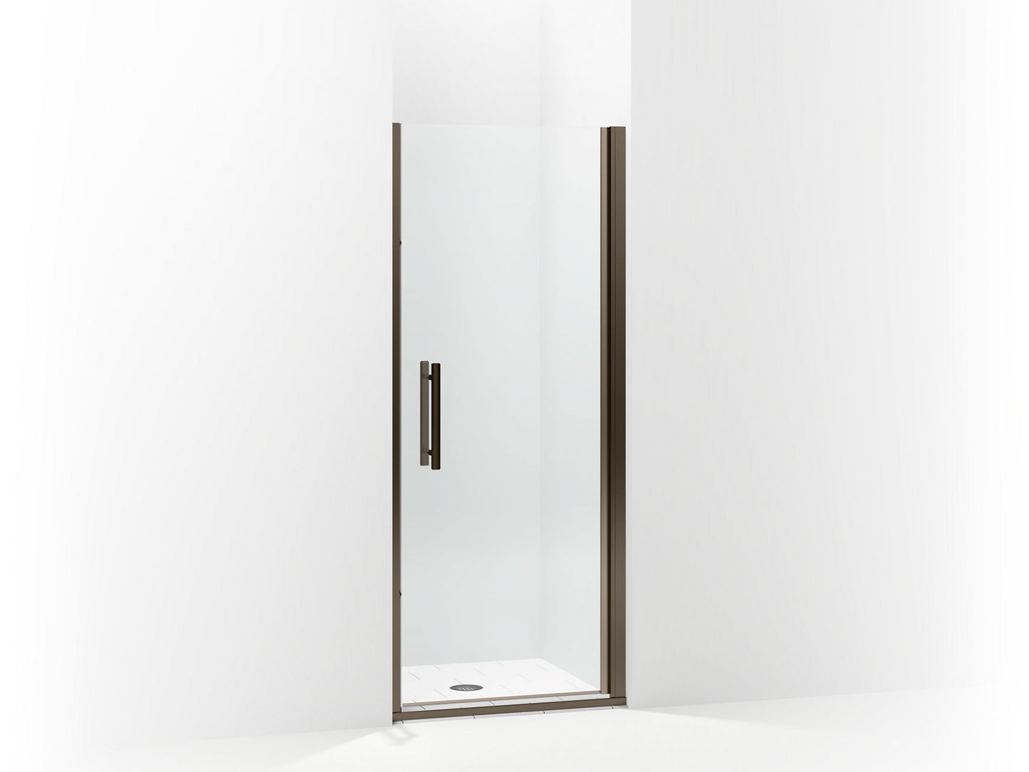 Sterling 5699-30 Finesse Peak Headerless Frameless Pivot Shower Door 30" Max Opening x 67" H, Deep Bronze