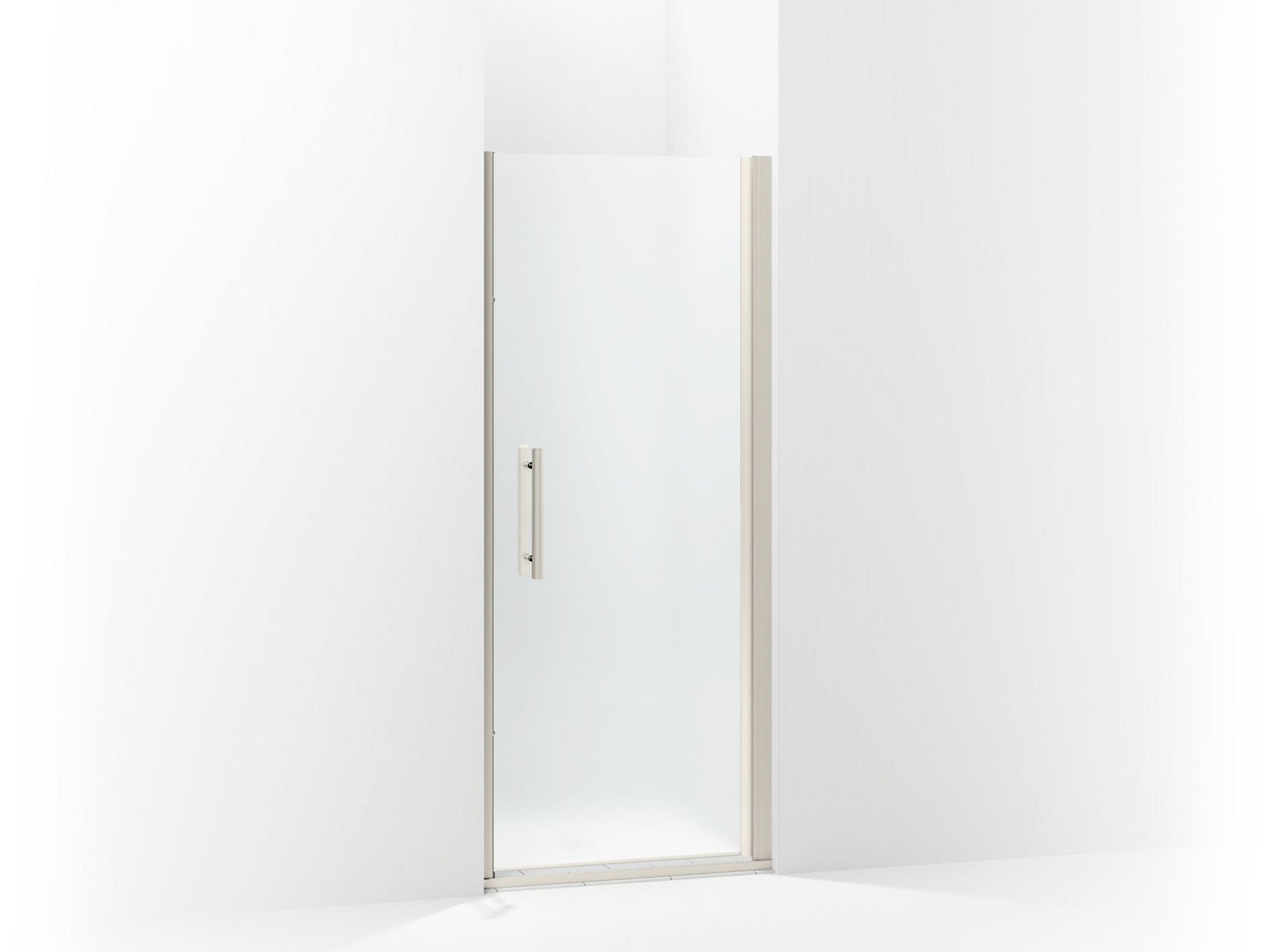 Sterling 5699-34 Finesse Peak Headerless Frameless Pivot Shower Door 34-1/2" Max Opening x 67" H, Nickel