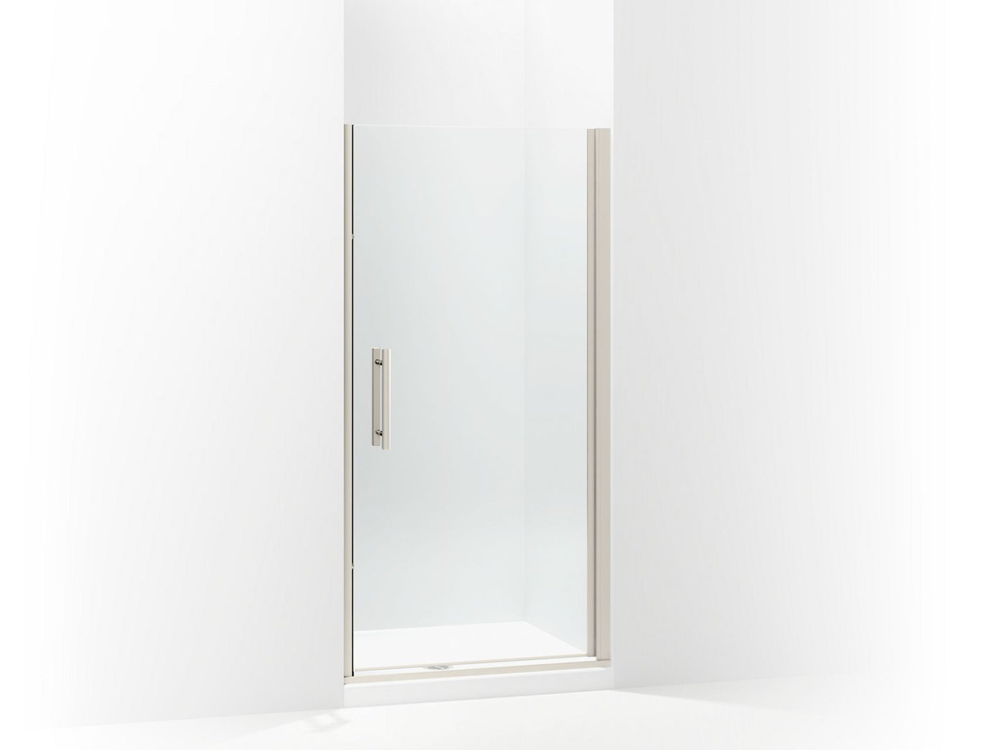 Sterling 5699-36 Finesse Peak Headerless Frameless Pivot Shower Door 36" Max Opening x 67" H, Nickel