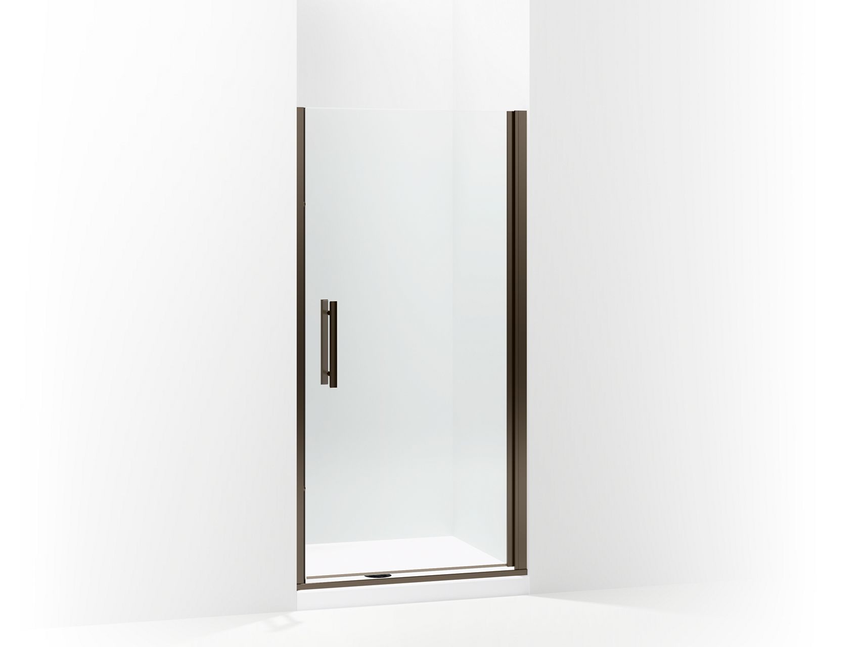 Sterling 5699-39 Finesse Peak Headerless Frameless Pivot Shower Door 39" Max Opening x 67" H, Deep Bronze
