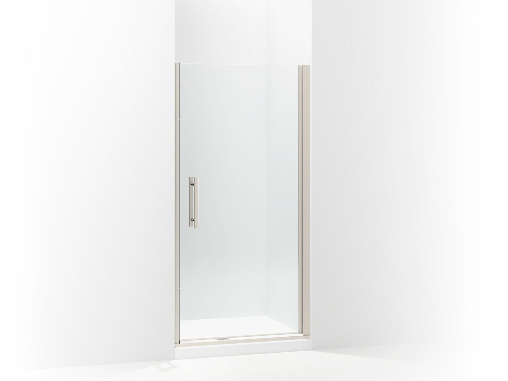 Sterling 5699-39 Finesse Peak Headerless Frameless Pivot Shower Door 39" Max Opening x 67" H, Nickel