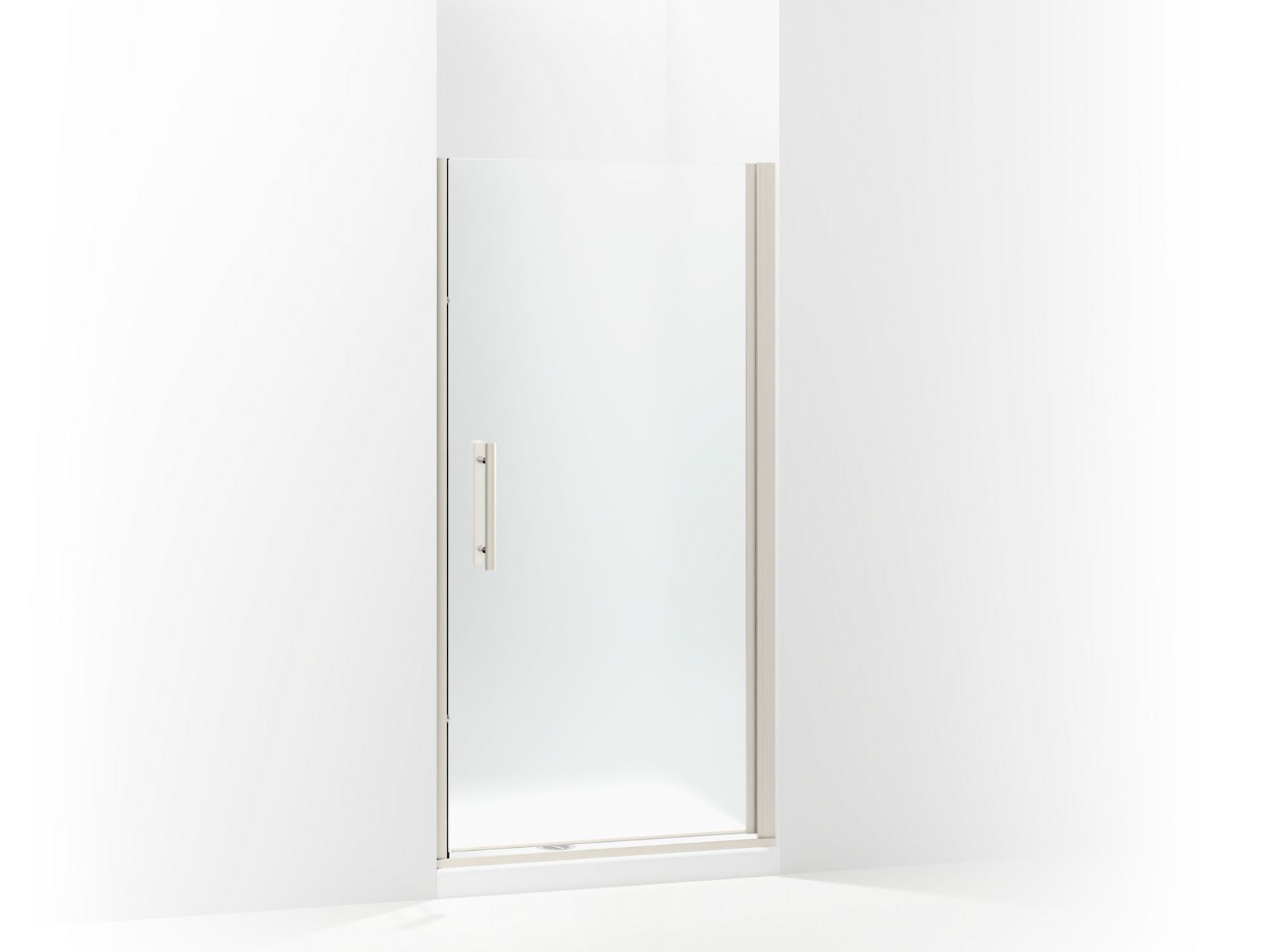 Sterling 5699-39 Finesse Peak Headerless Frameless Pivot Shower Door 39" Max Opening x 67" H, Nickel