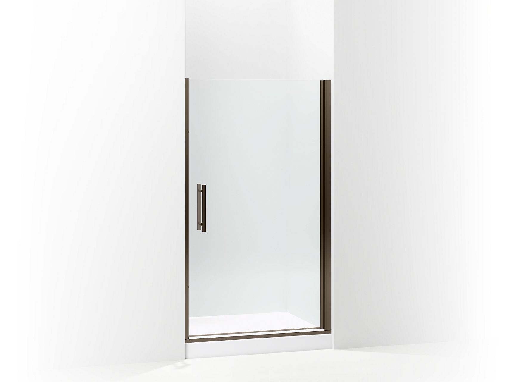 Sterling 5699-42 Finesse Peak Headerless Frameless Pivot Shower Door 42" Max Opening x 67" H, Deep Bronze