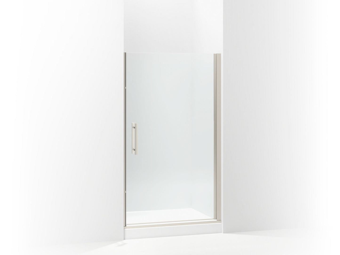 Sterling 5699-42 Finesse Peak Headerless Frameless Pivot Shower Door 42" Max Opening x 67" H, Nickel