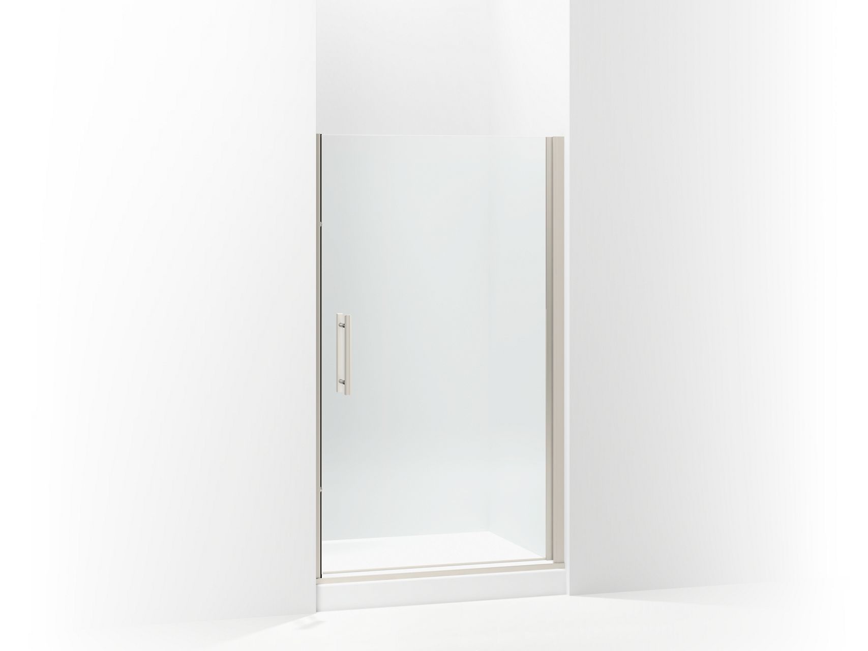 Sterling 5699-42 Finesse Peak Headerless Frameless Pivot Shower Door 42" Max Opening x 67" H, Nickel