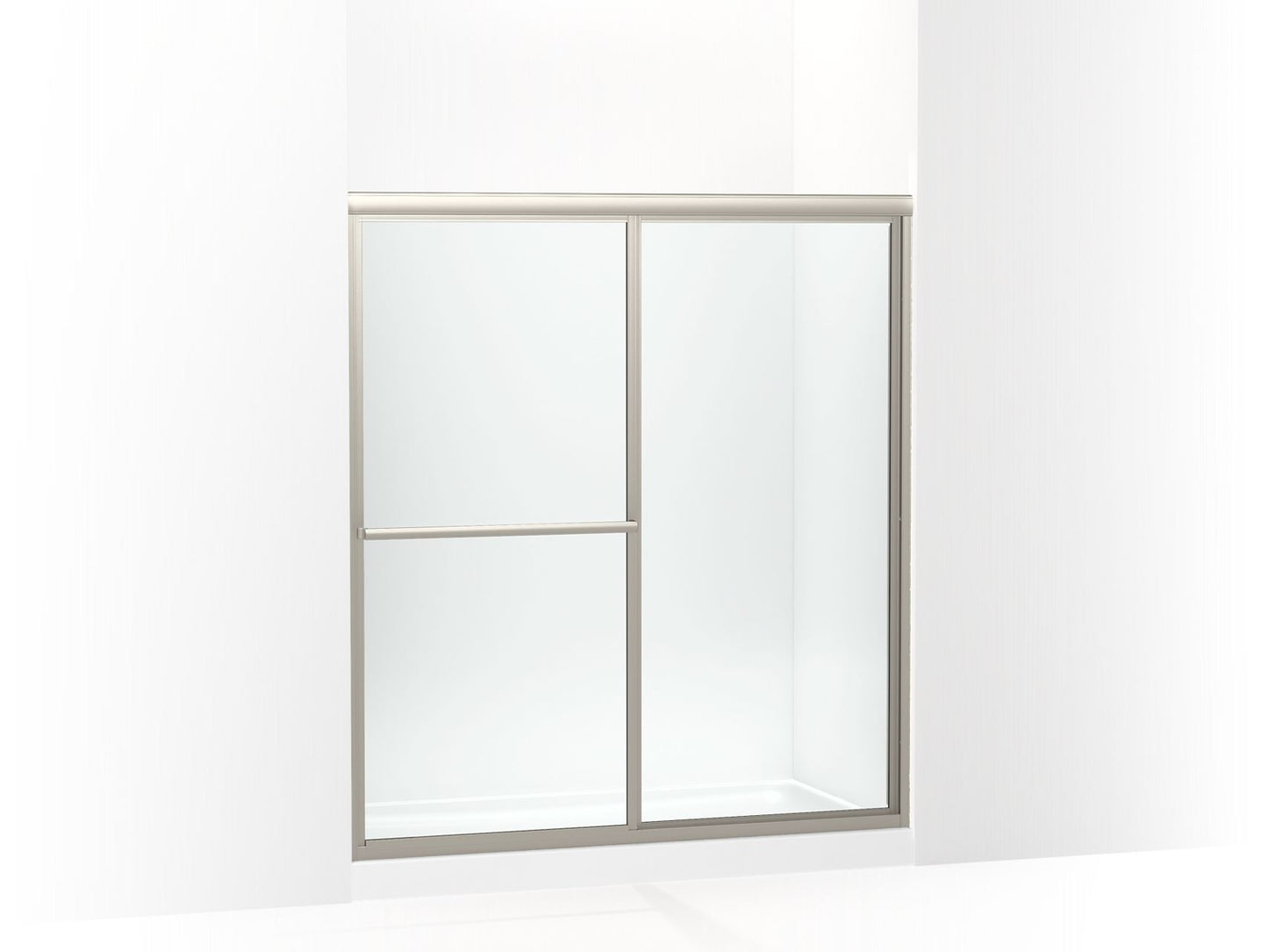 Sterling 572113-G05 Deluxe 65-1/2" H Sliding Shower Door with 1/8"-thick Glass, Nickel