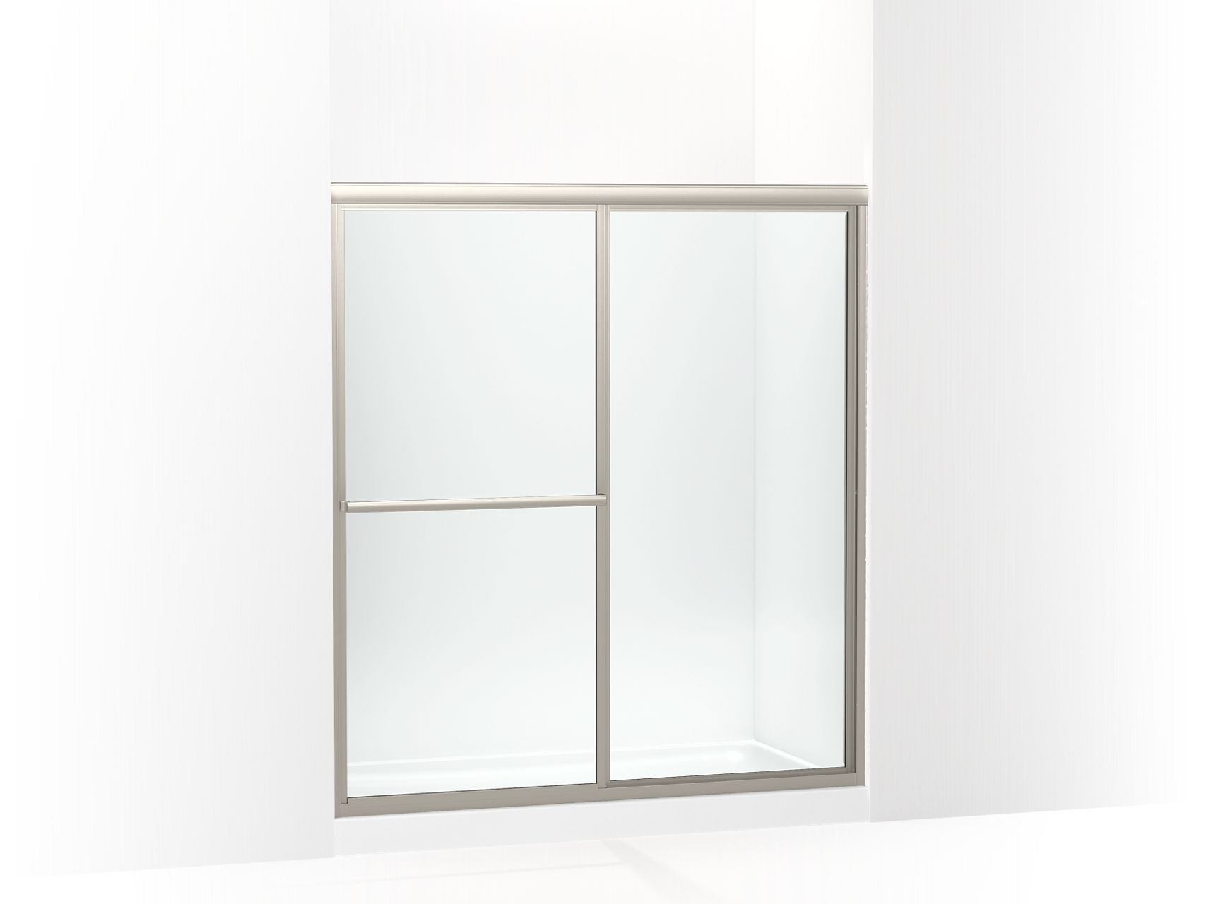 Sterling 572113-G05 Deluxe 65-1/2" H Sliding Shower Door with 1/8"-thick Glass, Nickel
