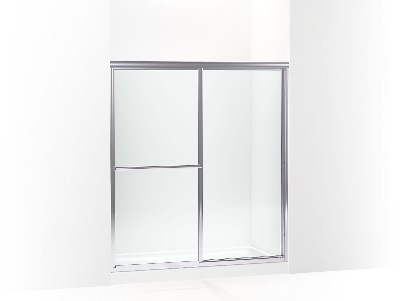 Sterling 572113-G05 Deluxe 65-1/2" H Sliding Shower Door with 1/8"-thick Glass, Silver
