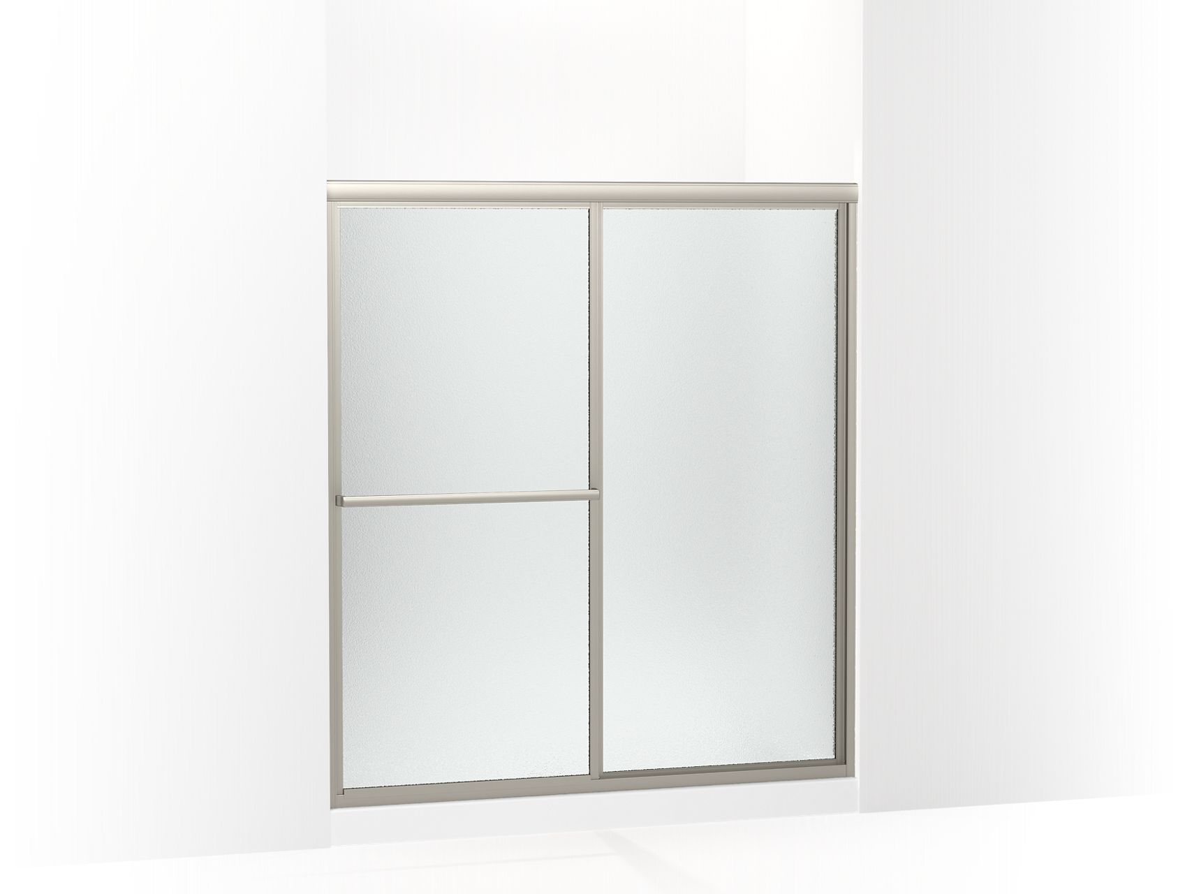 Sterling 572113-G10 Deluxe 65-1/2" H Sliding Shower Door with 1/8"-thick Glass, Nickel