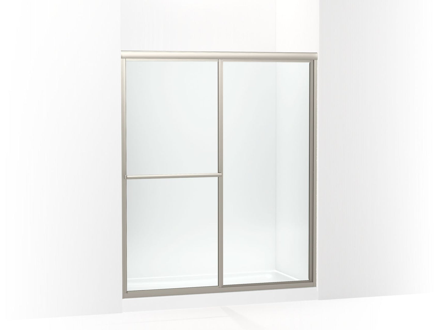 Sterling 572115-G10 Deluxe 70" H Sliding Shower Door with 1/8"-thick Glass, Nickel