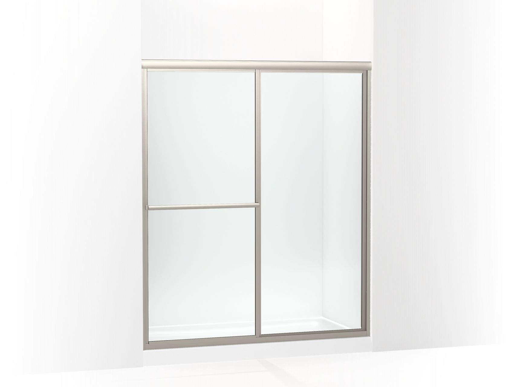 Sterling 572115-G10 Deluxe 70" H Sliding Shower Door with 1/8"-thick Glass, Nickel