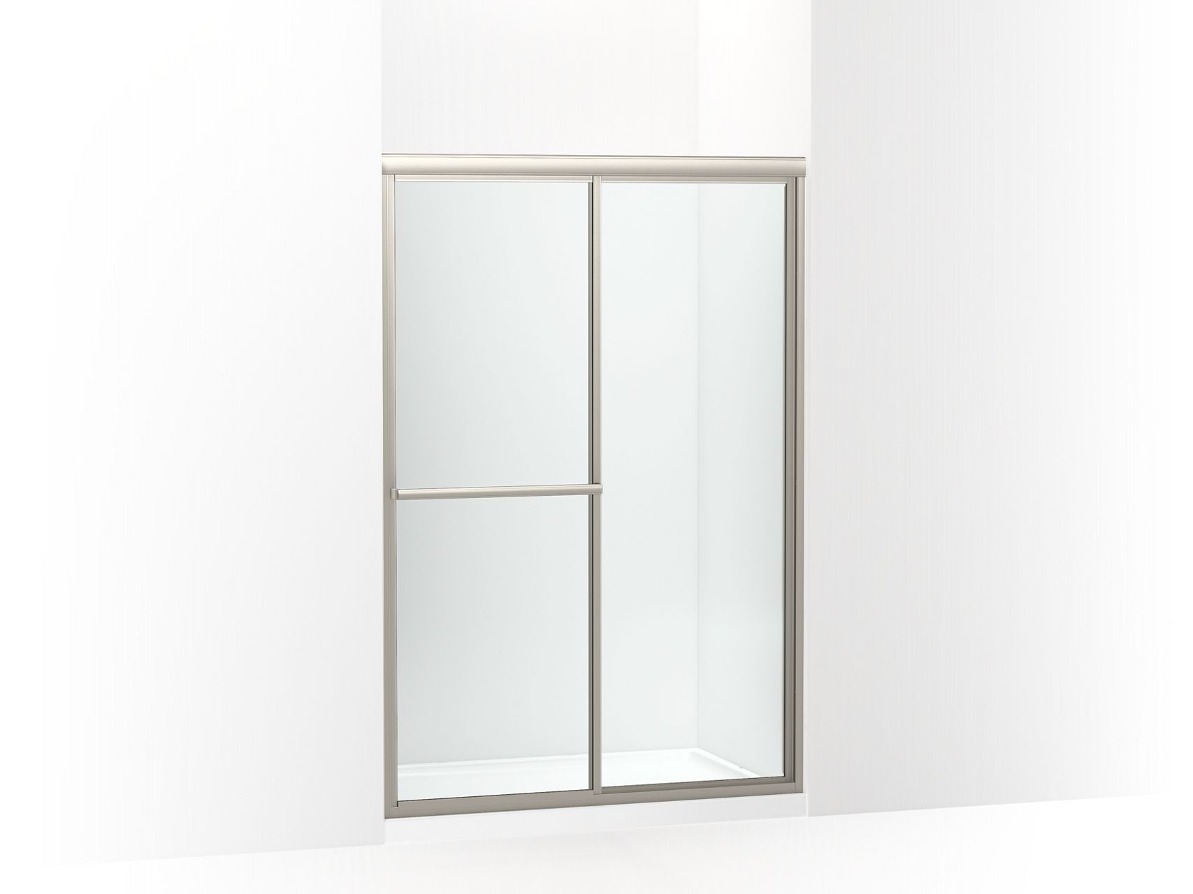 Sterling 572116-G05 Deluxe 70" H Sliding Shower Door with 1/8"-thick Glass, Nickel