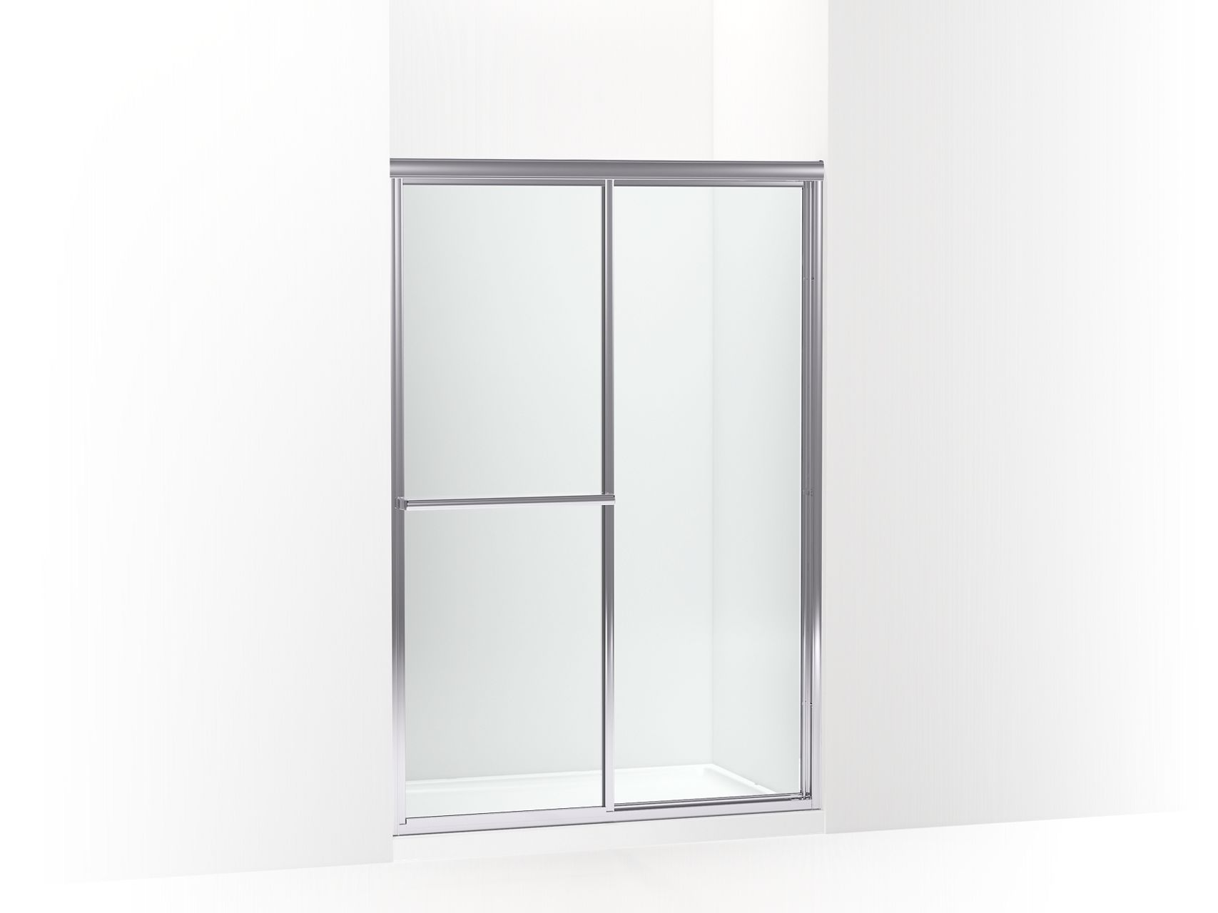 Sterling 572116-G05 Deluxe 70" H Sliding Shower Door with 1/8"-thick Glass, Silver