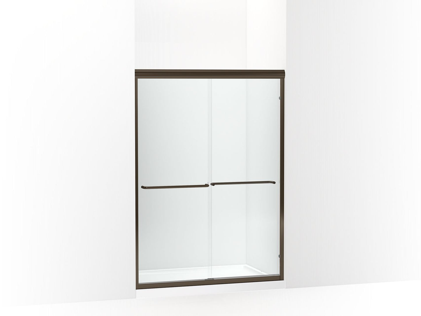 Sterling 572124-G05 Finesse 65-1/2" H Sliding Shower Door with 1/4"-thick Glass, Anodized Deep Bronze