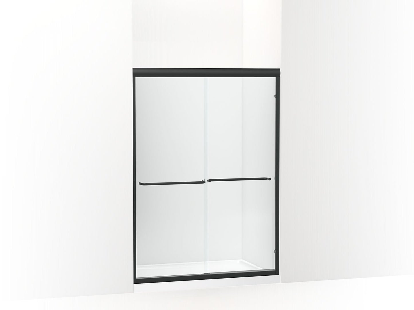 Sterling 572124-G05 Finesse 65-1/2" H Sliding Shower Door with 1/4"-thick Glass, Matte Black
