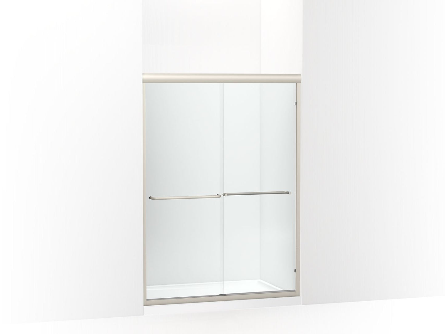 Sterling 572124-G05 Finesse 65-1/2" H Sliding Shower Door with 1/4"-thick Glass, Nickel