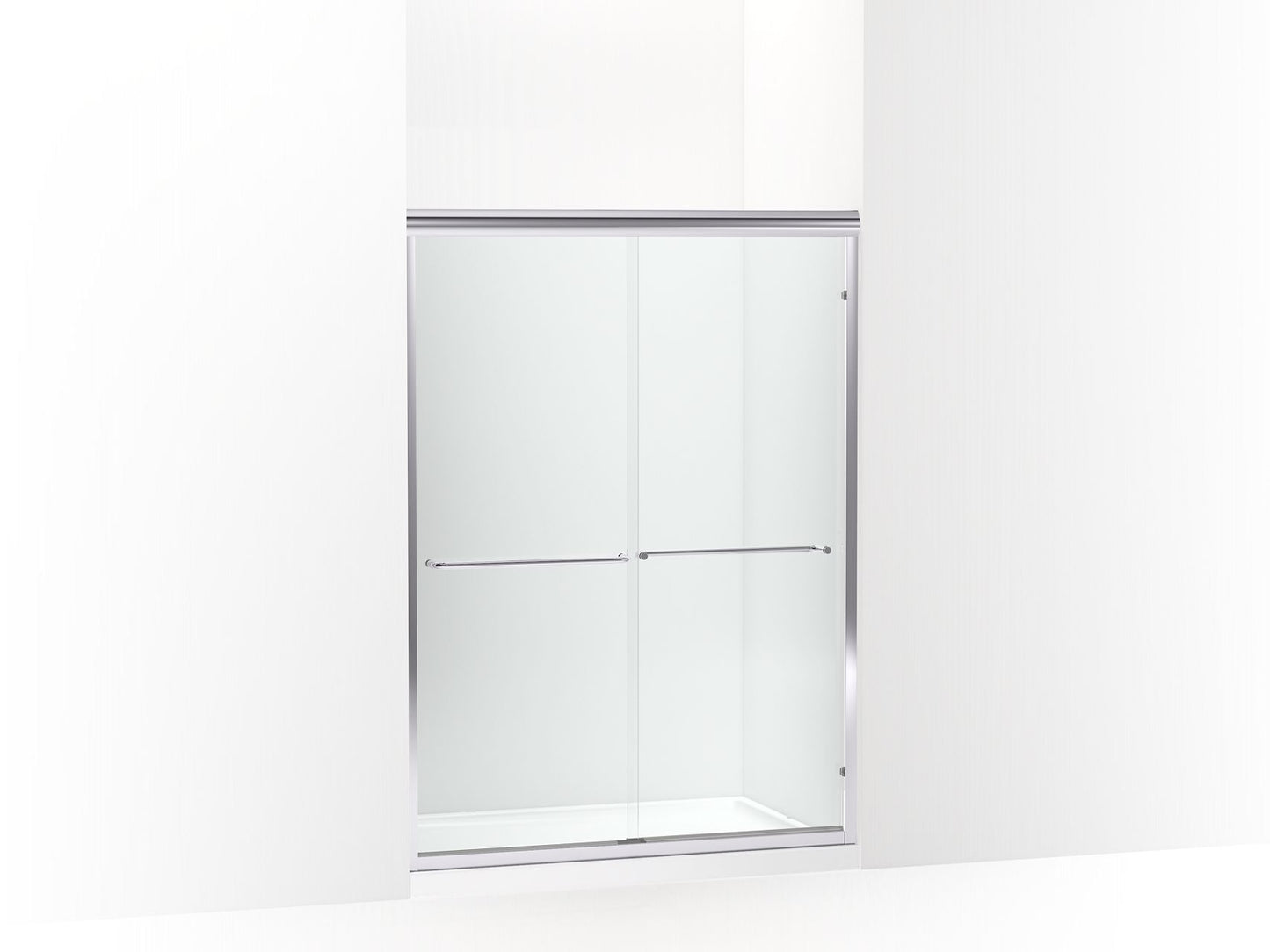 Sterling 572124-G05 Finesse 65-1/2" H Sliding Shower Door with 1/4"-thick Glass, Polished Stainless