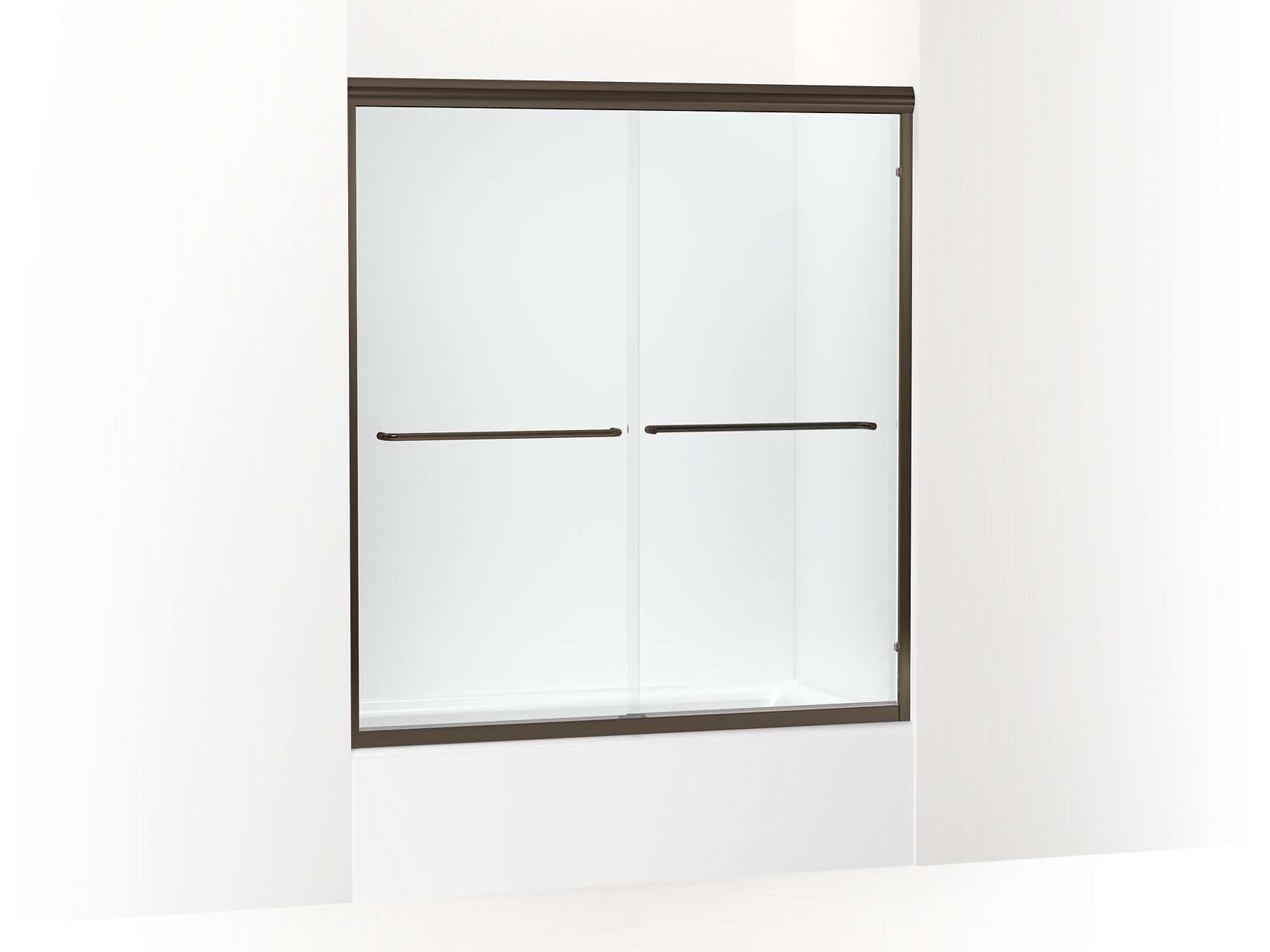 Sterling 572125-G05 Finesse 65-1/2" H Sliding Shower Door with 1/4"-thick Glass, Anodized Deep Bronze