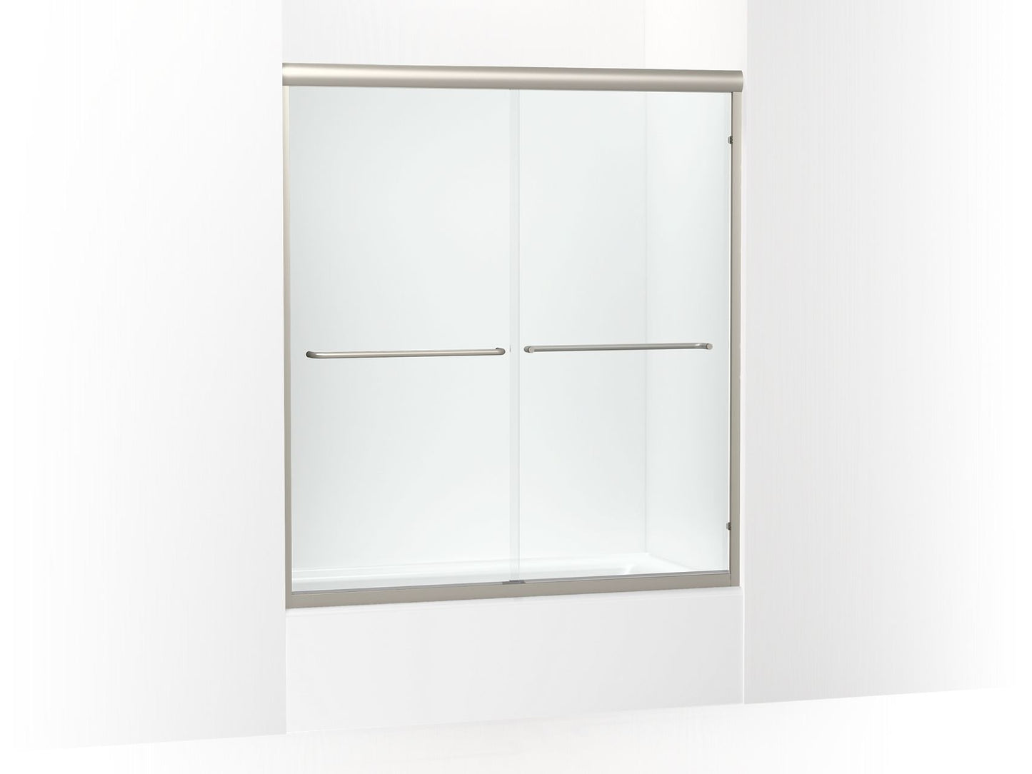 Sterling 572125-G05 Finesse 65-1/2" H Sliding Shower Door with 1/4"-thick Glass, Nickel