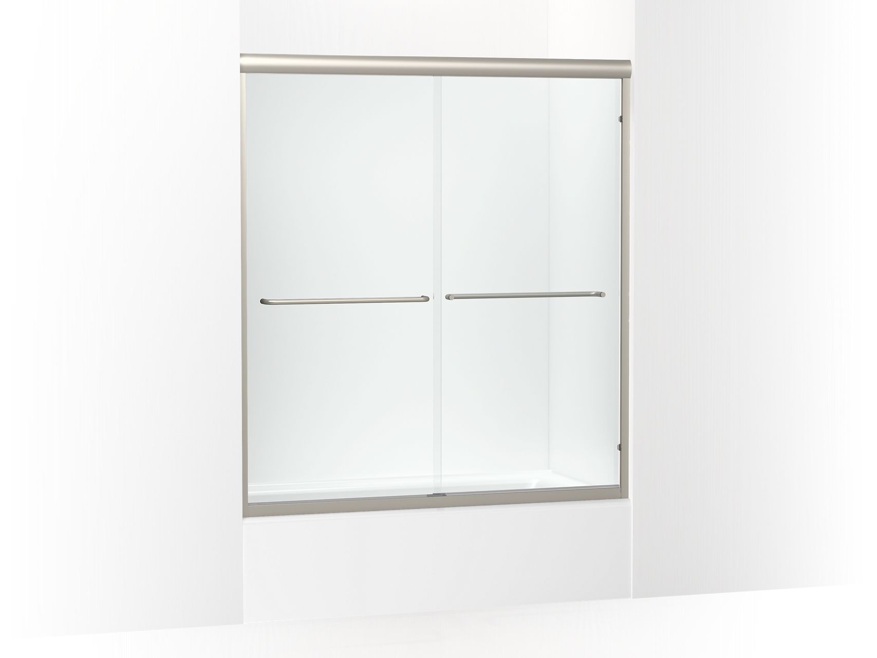 Sterling 572125-G05 Finesse 65-1/2" H Sliding Shower Door with 1/4"-thick Glass, Nickel